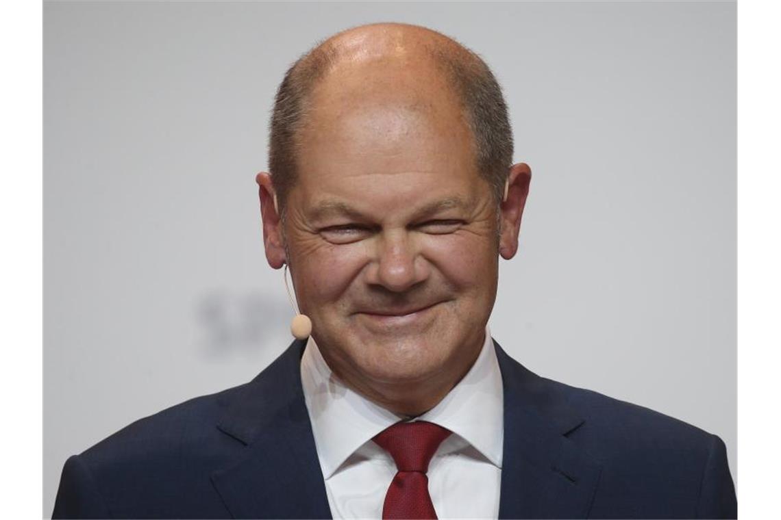 Die SPD will mit Kanzlerkandidat Olaf Scholz wieder mehr als 20 Prozent erreichen. Foto: Wolfgang Kumm/dpa