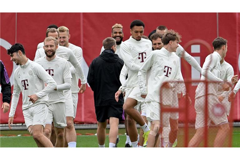 Die Spieler des FC Bayern München beim Abschlusstraining.