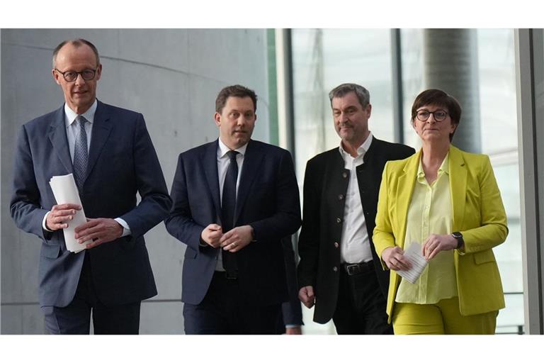 Die Spitzen von Union und SPD verhandeln am Mittwoch noch über letzte Details des Koalitionsvertrags.