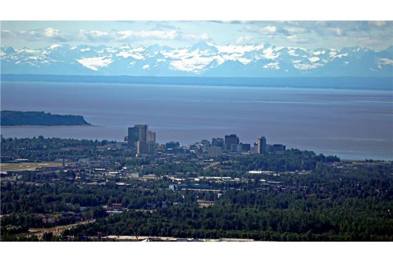 Die Stadt Anchorage ist Schauplatz eines Treffens zwischen US-Präsident Trump und dem russischen Präsidenten Putin.
