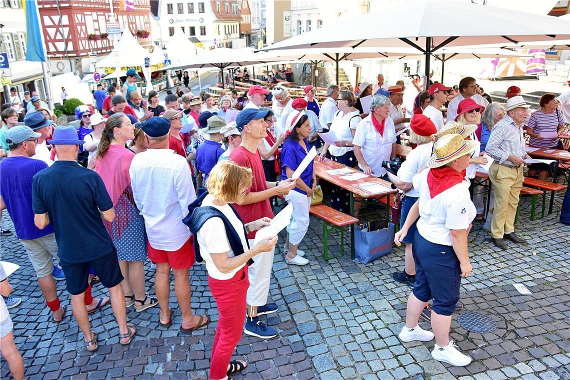 Die Stadtwette am Straßenfestsamstag.
