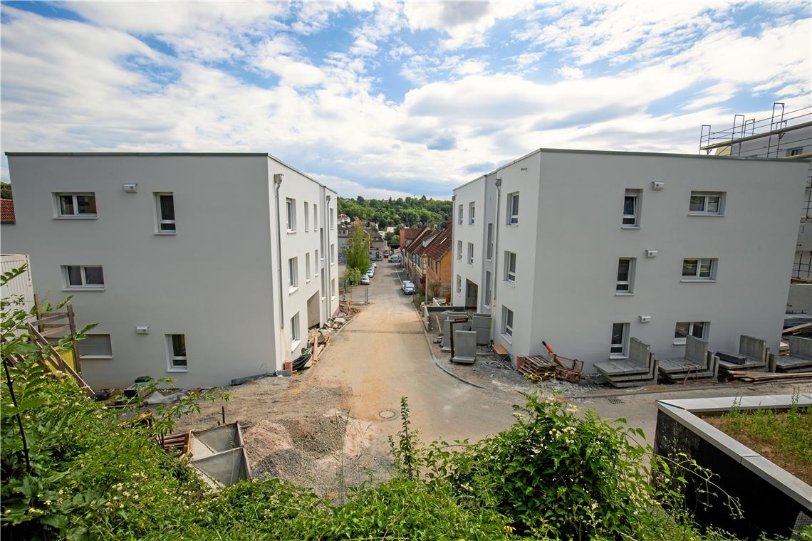 Die städtische Wohnbau baut aktuell 42 geförderte Mietwohnungen (ein bis fünf Zimmer/43 bis 105 Quadratmeter) in der Mühlstraße. Foto: A. Becher
