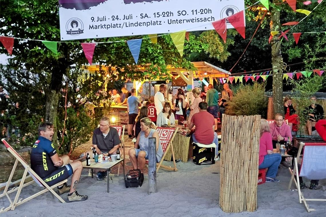 Die Strandbar war vom 9. bis 24. Juli in Unterweissach aufgebaut. Foto: privat