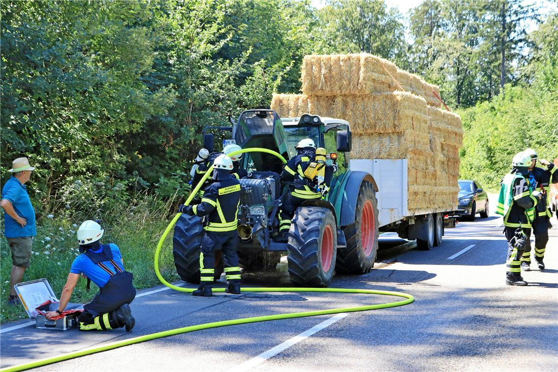 Die Straße zwischen Allmersbach und Rudersberg muss gesperrt werden. Foto: 7aktuell.de/Kevin Lermer
