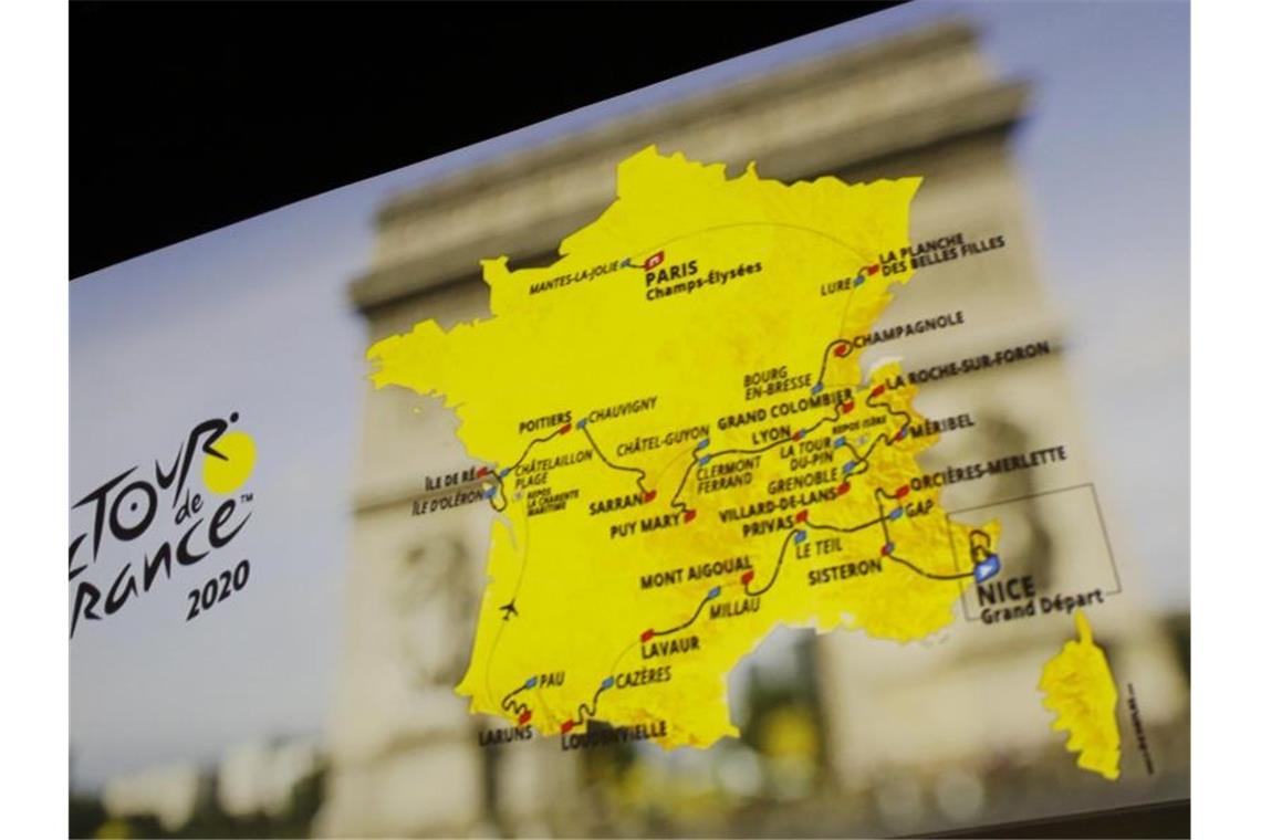 Tour de France 2020: Kletterpartie für Buchmann & Co. Die Strecke der Tour de France 2020 steht fest. Foto: Thibault Camus/AP/dpa