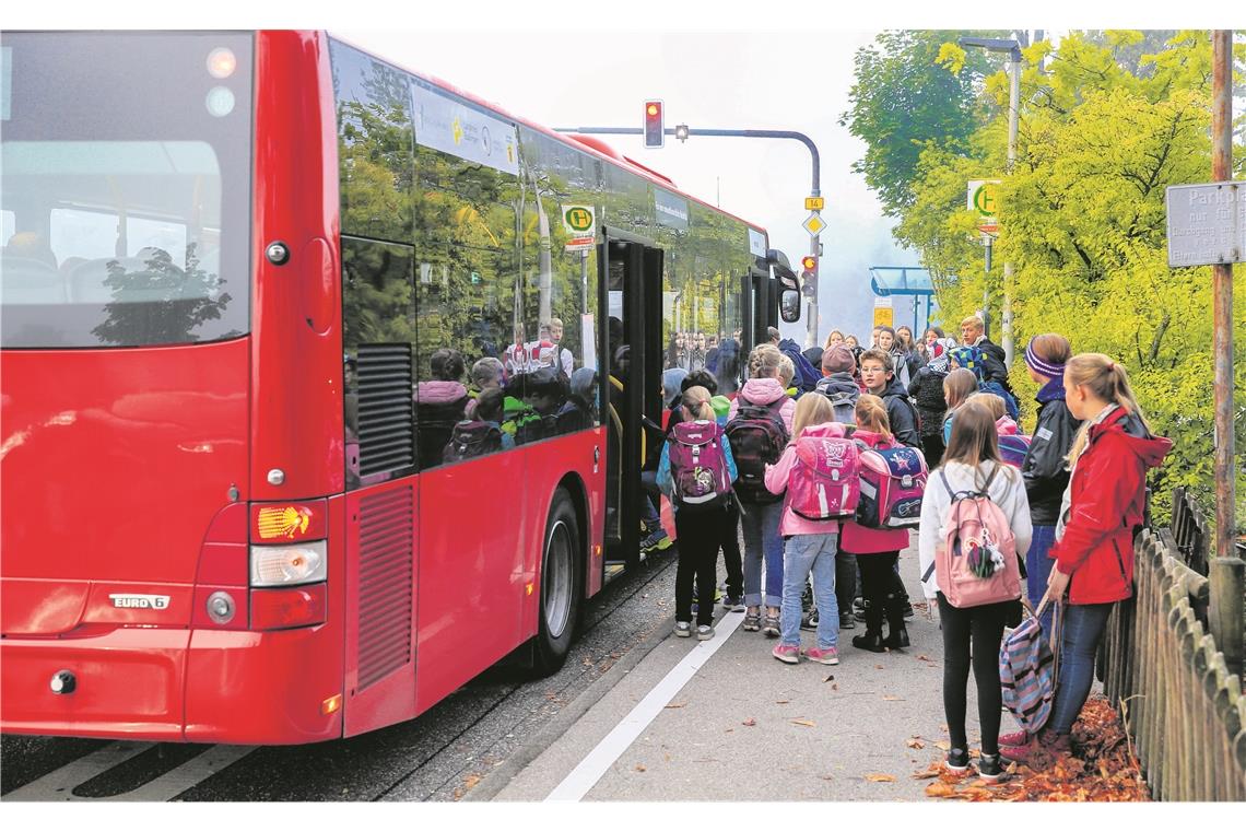 Die Strümpfelbacher Kinder sind auf den Bus angewiesen. Sie haben im Gegensatz zu anderen nicht die Alternative, die Bahn zu nehmen. Foto: A. Becher