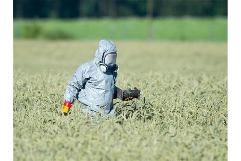 Die Suche nach Wrackteilen geht weiter. Foto: Christophe Gateau