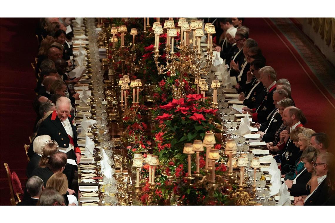 Die Tafel in der St. George’s Hall war spektakulär geschmückt.