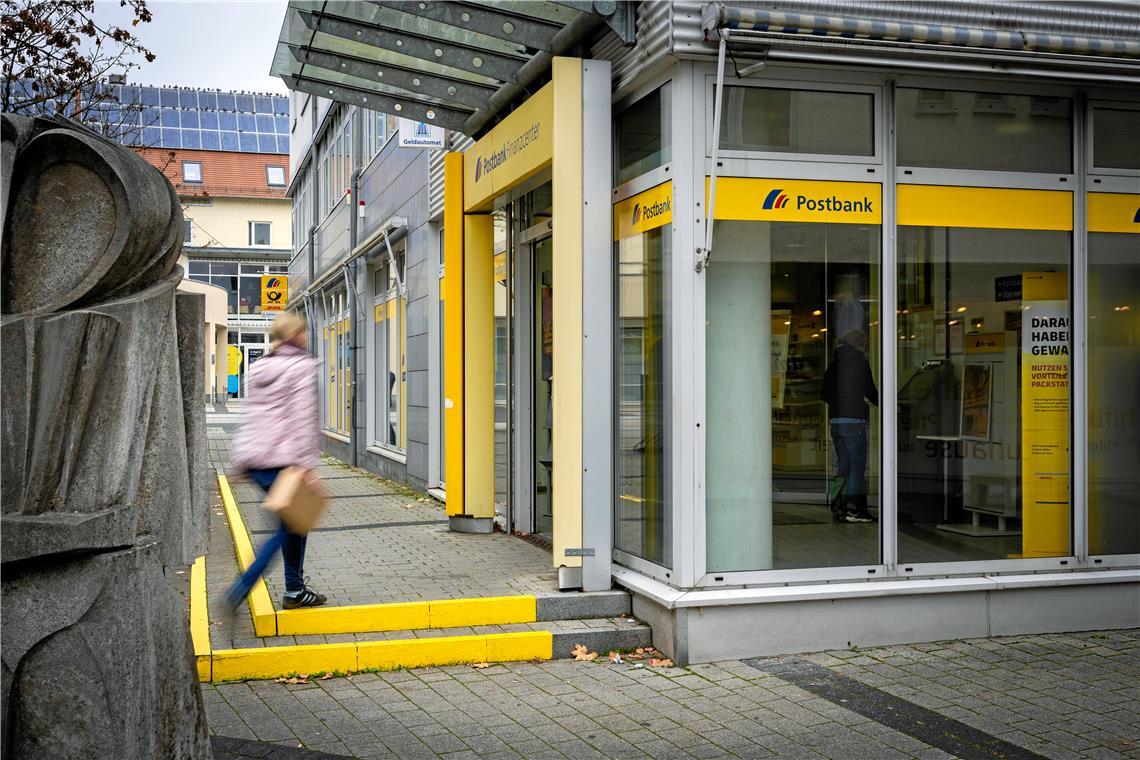 Postbankfiliale Backnang schließt am 5. Mai Die Tage der Postbankfiliale im Biegel sind gezählt. Archivfoto: Alexander Becher