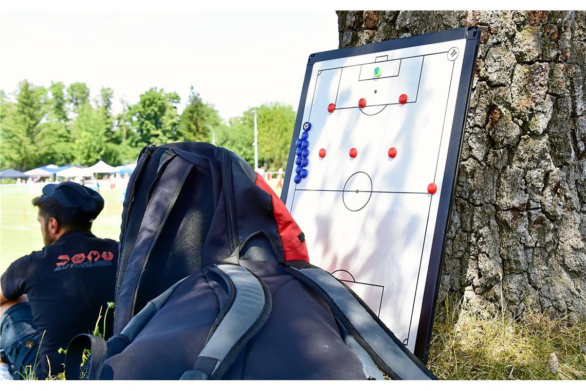 Die Taktiktafel hat Pause, wird vor dem nächsten Spiel aber sicher wieder ihren ...