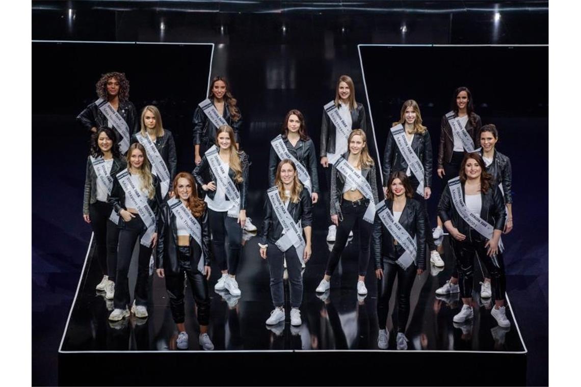 Die Teilnehmerinnen des Finales der Miss-Germany-Wahl 2021 im Europa-Park. Foto: Philipp von Ditfurth/dpa/Archivbild