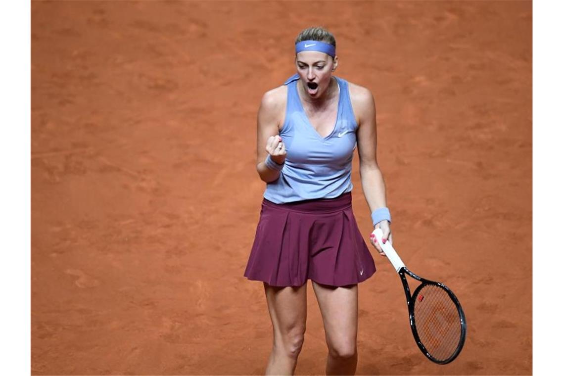 Kvitova gewinnt erstes Tennis-Duell in Stuttgart Die Tennisspielerin Petra Kvitova. Foto: Thomas Kienzle/AFP/Pool/dpa
