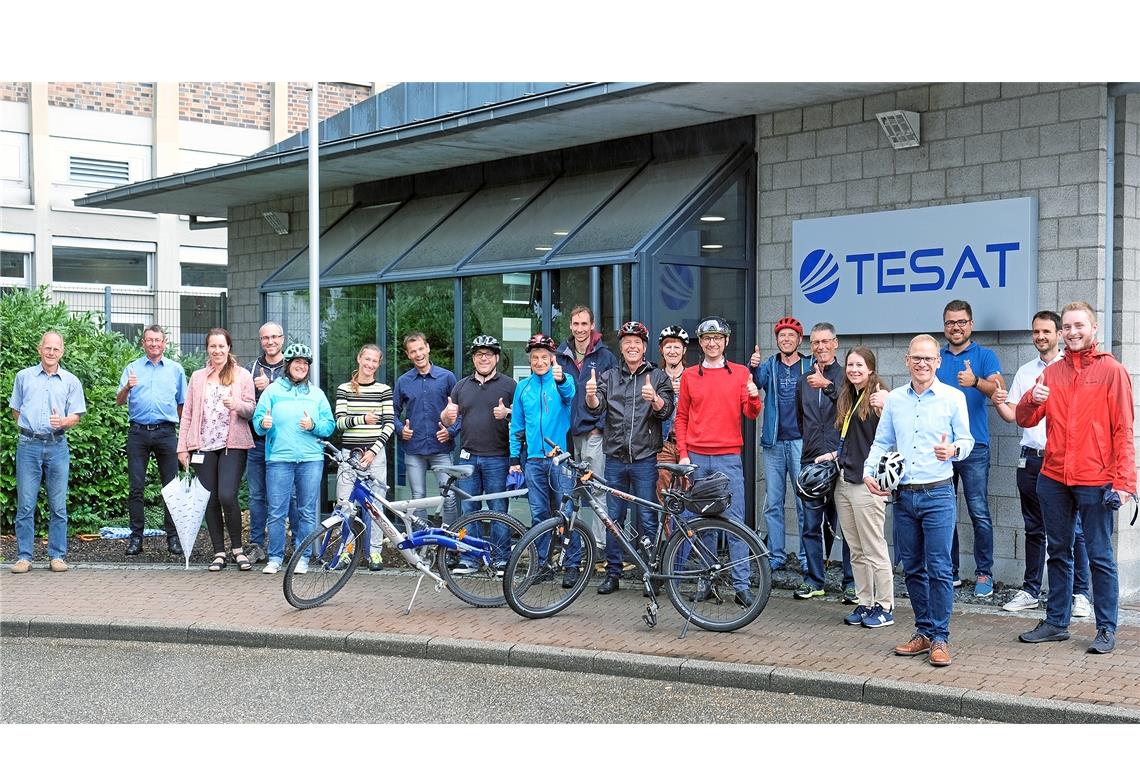 Die Tesat-Spaceradler führen mit 28935 Kilometern die Liste der Backnanger Teams im Stadtradeln an und liegen kreisweit auf Platz zwei. Foto: Tesat-Spacecom