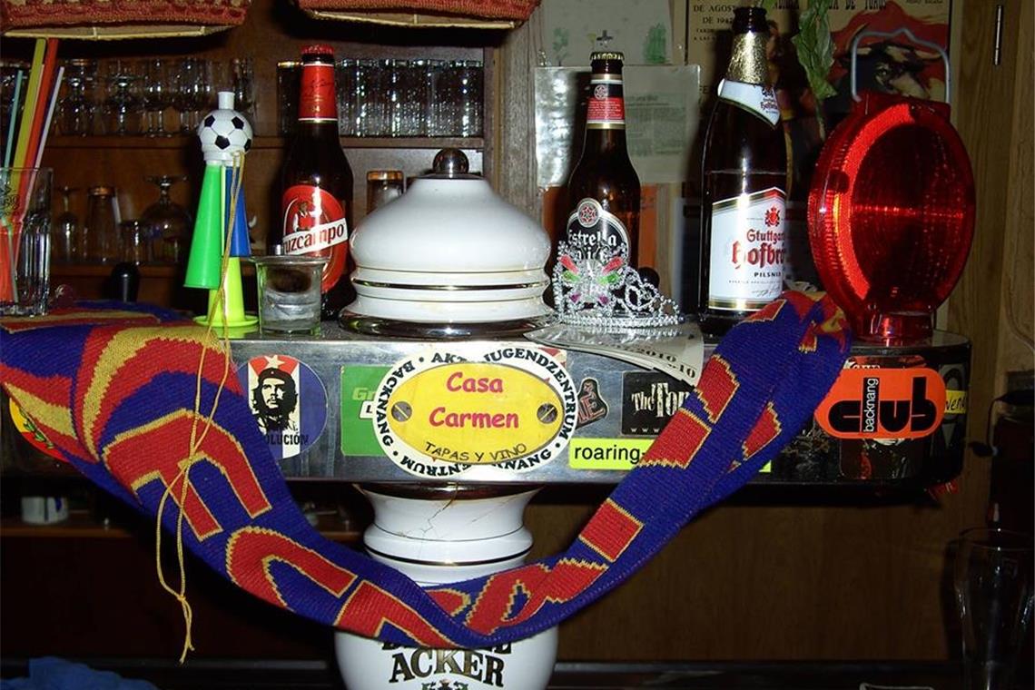 Kneipe lebte vom Charme der Carmen Die Theke im Casa Carmen in der Stuttgarter Straße war ein Hingucker, von 2000 bis 2011, zuvor hatte Carmen ein kleines Restaurant in der unteren Marktstraße in Backnang.