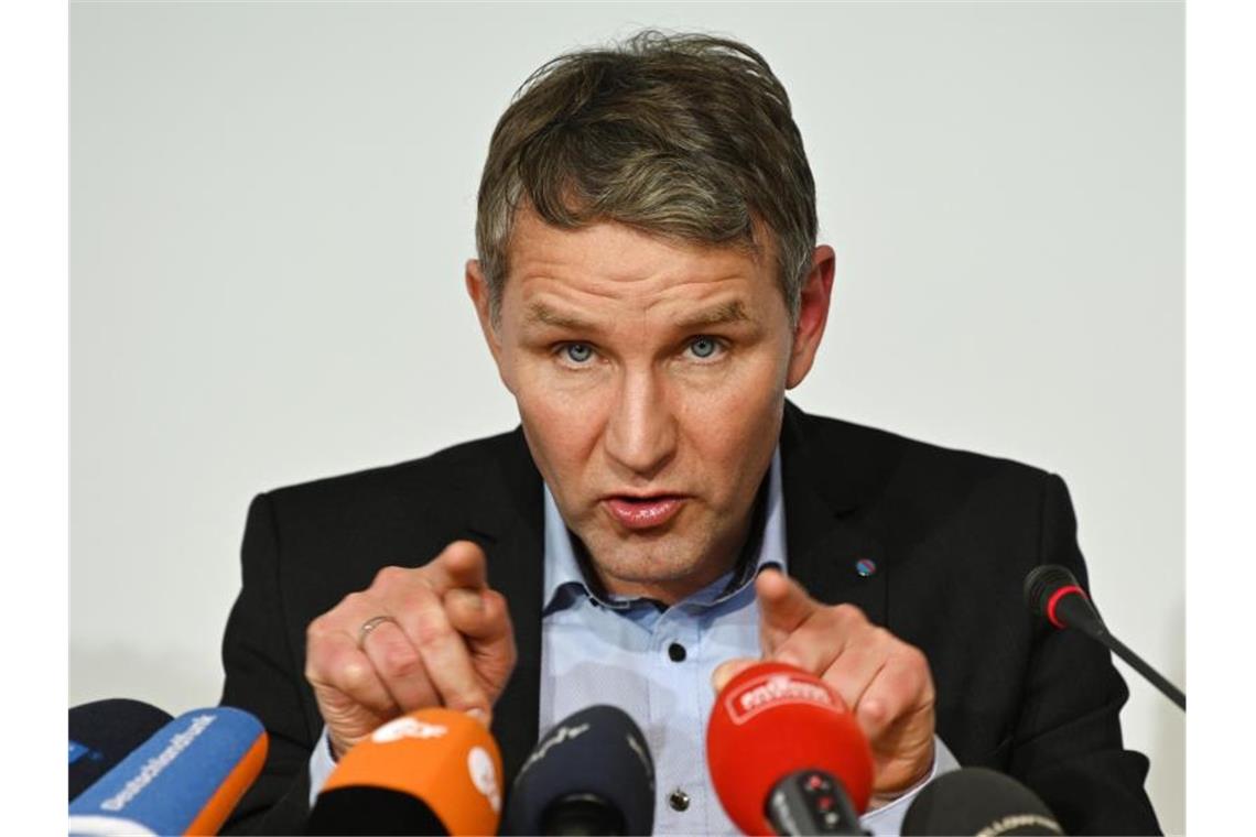 Die Thüringer AfD schickt ihren Landespartei- und Fraktionschef Björn Höcke in die Ministerpräsidentenwahl am 4. März in Erfurt. Foto: Martin Schutt/dpa-Zentralbild/dpa