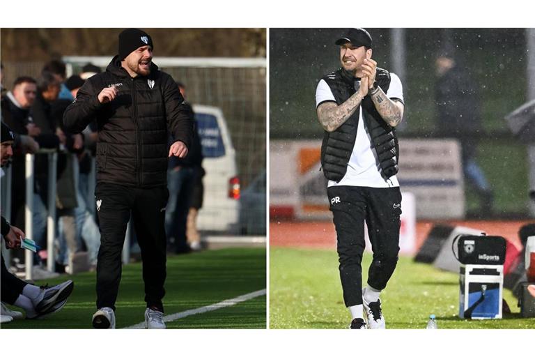 Die Trainer Kushtrim Lushtaku (SGV Freiberg) und Pascal Reinhardt (SG Sonnenhof Großaspach) können zufrieden sein.

Baumann; Imago/Ulmer