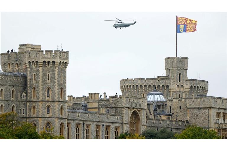 Die Trumps sind auf Schloss Windsor angekommen.