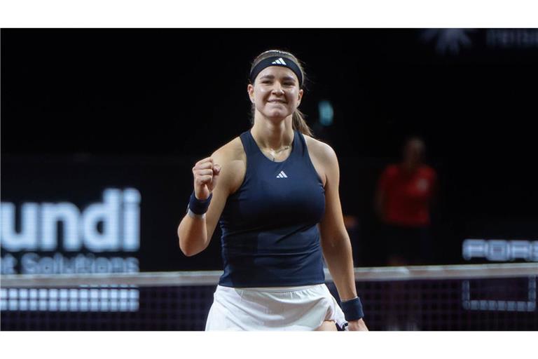 Die Tschechin Karolina Muchova steht im Finale des Porsche Tennis Grand Prix’ von Stuttgart.