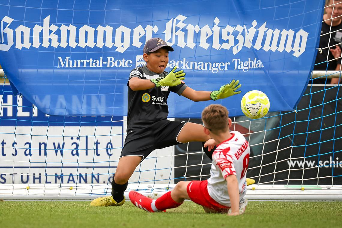 Die TSG Backnang schießt sich in der E-Jugend und im F-Junioren-Jahrgang 2016 zum Turniersieg. Foto: Alexander Becher
