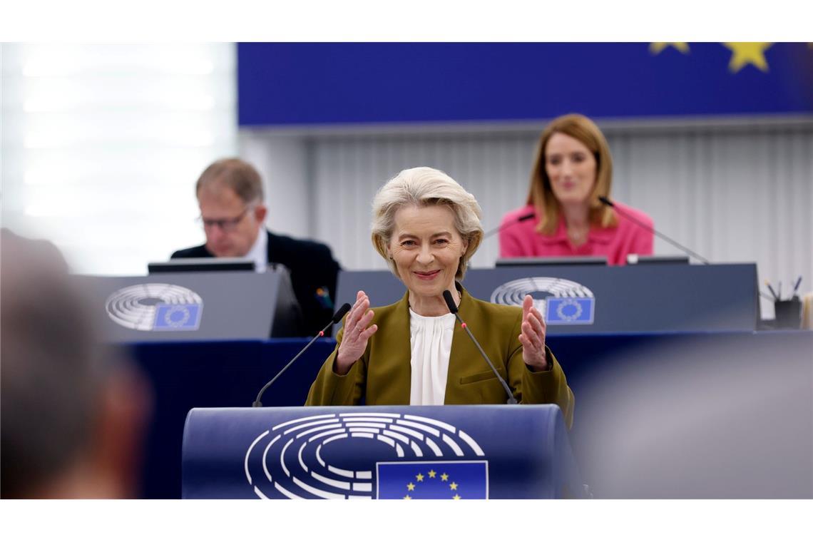 "Die Ukraine trägt für uns alle eine schwere Last auf ihren Schultern": EU-Kommissionspräsidentin Ursula von der Leyen.