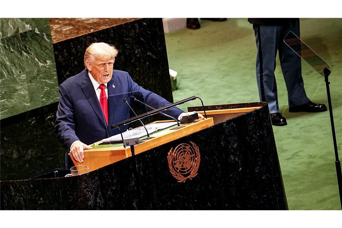 Die USA unter  Donald Trump – hier bei einer Rede vor der UN-Vollversammlung –  haben sich aus vielen UN-Gremien, die dem Schutz der Menschenrechte dienen sollen, zurückgezogen.