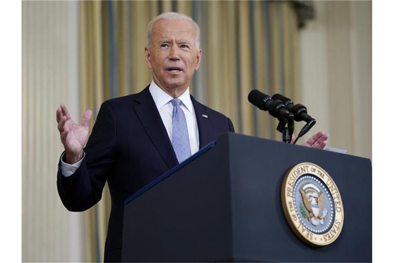 Die Verabschiedung der Investitionspakete von US-Präsident Joe Biden ist noch nicht gesichert. Foto: Patrick Semansky/AP/dpa