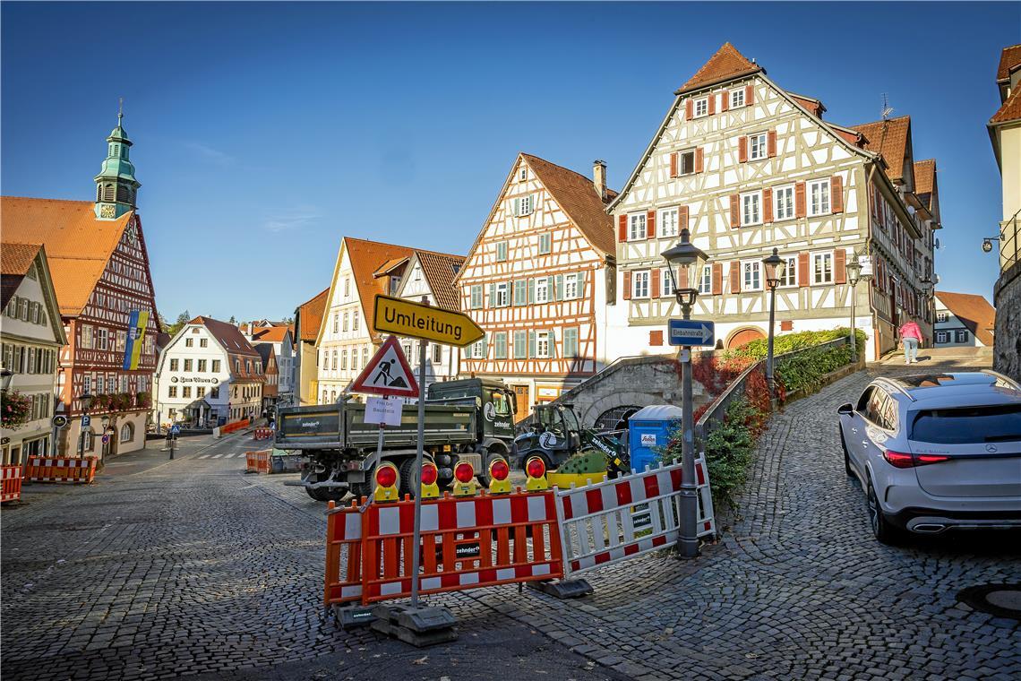Die vergangenen Tage war die Marktstraße unpassierbar. Foto: Alexander Becher