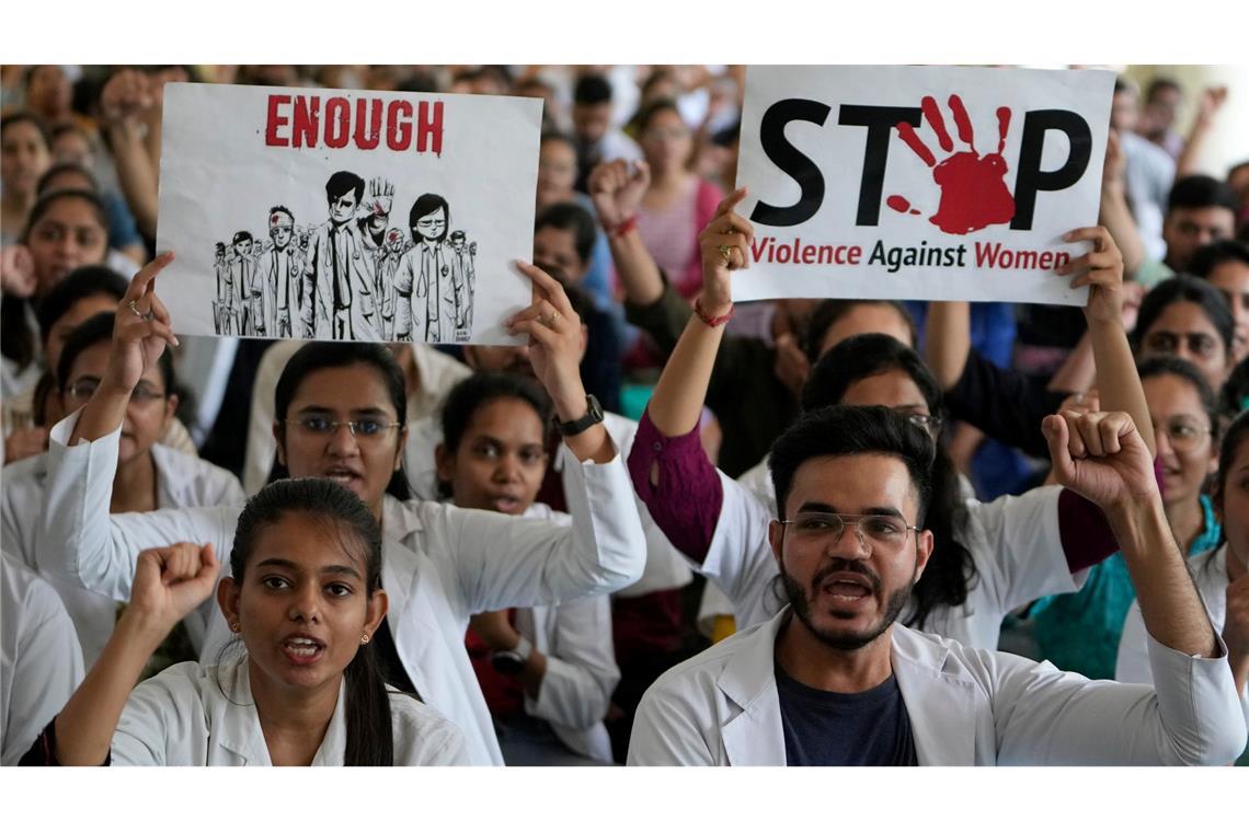 Urteil im Fall vergewaltigter Ärztin in Indien Die Vergewaltigung einer Ärztin, die an ihren Verletzungen starb, hatte in Indien im vergangenen Jahr eine Welle von Protesten ausgelöst. (Archivbild)