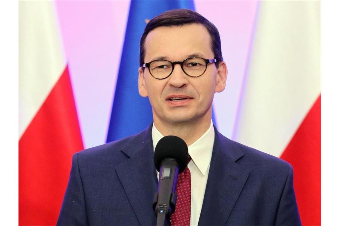 „Die Verträge werden von den Mitgliedstaaten geschaffen, und sie bestimmen, wo für die Organe der EU die Kompetenzgrenzen liegen“, sagt Mateusz Morawiecki. Foto: Pawel Supernak/PAP/dpa