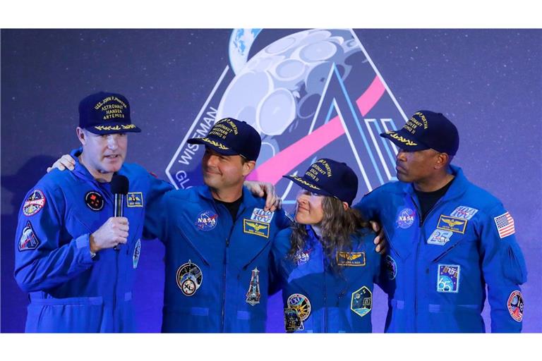 Die vier Astronauten wurden zurück in Houston gefeiert.