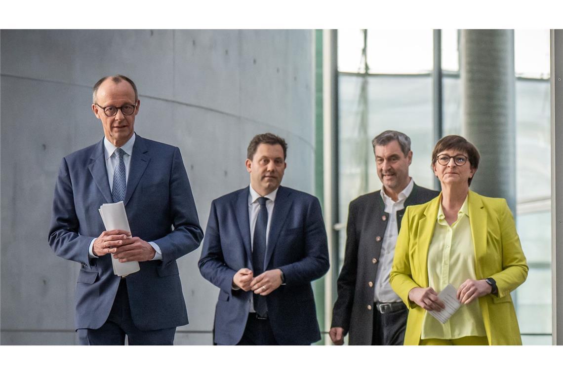 Es droht eine Rückkehr der Methode Merkel Die vier Parteichefs von CDU, CSU und SPD verkündeten die Einigung am Samstagnachmittag.