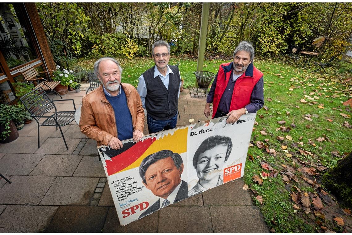 Die Vorsitzenden blicken zurück auf 50 Jahre SPD in Weissach (von links): Rüdiger Frey, Klaus Werner und Jürgen Hestler. Foto: Alexander Becher