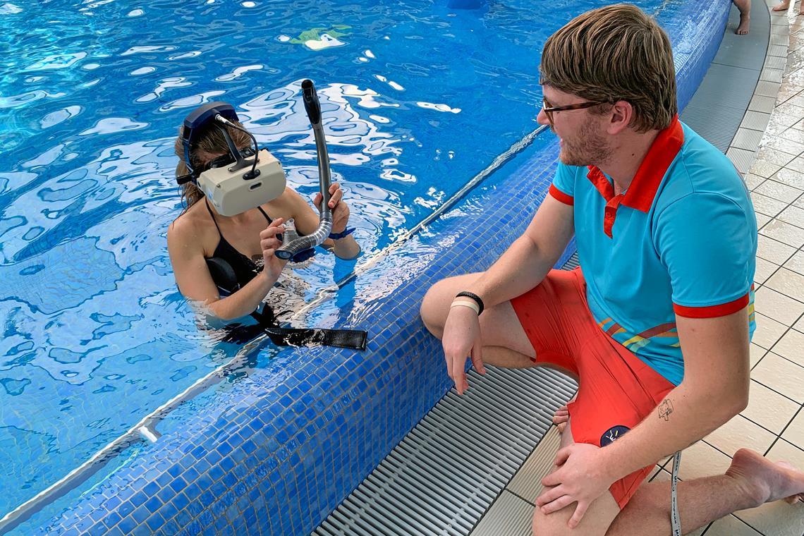 In Backnang mit VR-Brille Tauchen gehen