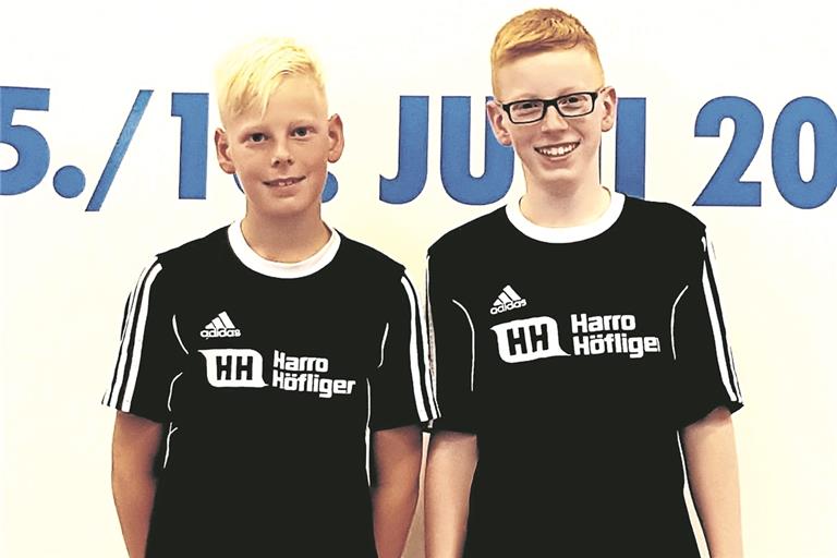 Die Waldremser Moritz (links) und Philipp Völk sind mit Rang fünf zufrieden. Foto: privat