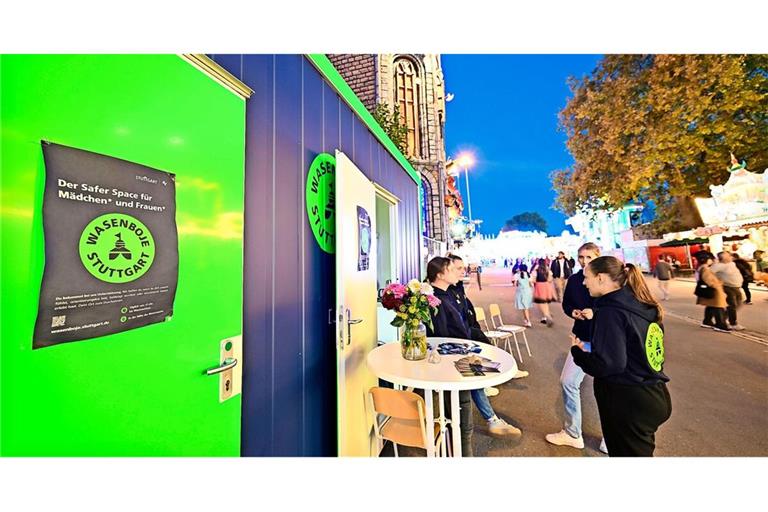 Die Wasenboje dient als ein sicherer Ort für Frauen während des Volks- und Frühlingsfestes.