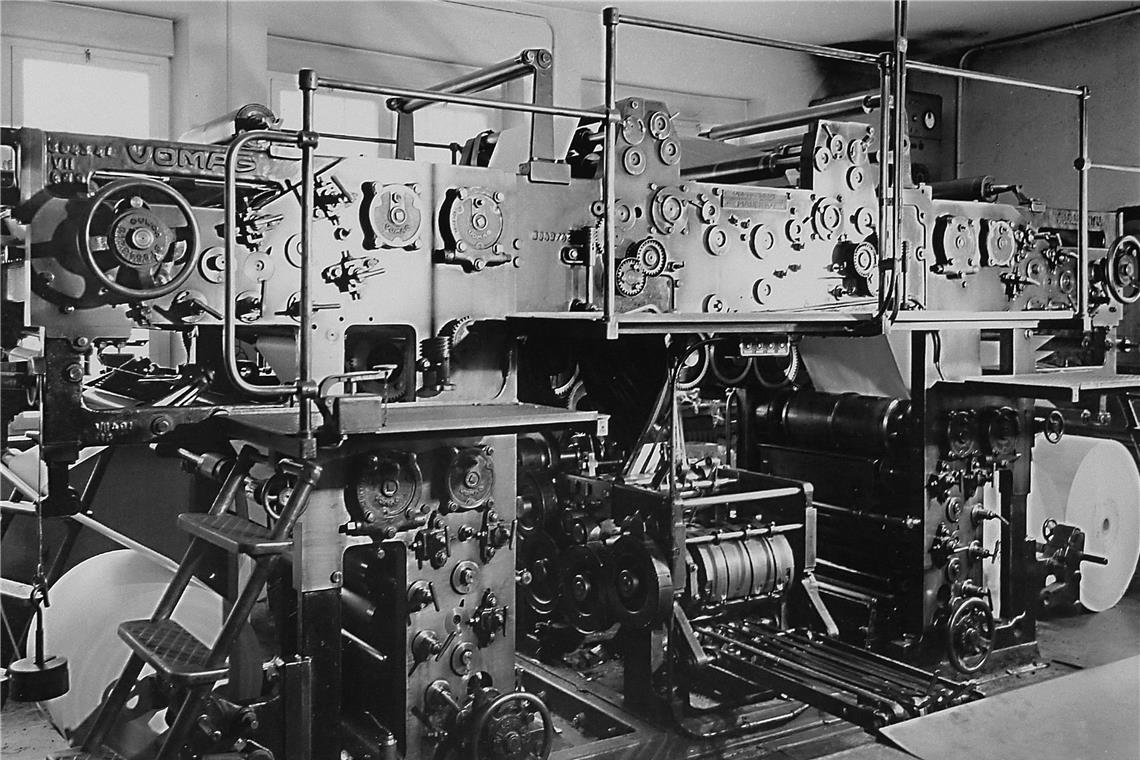 Die Zeitungsdruckmaschine ratterte ab 1939 im Verlagshaus Postgasse 7.