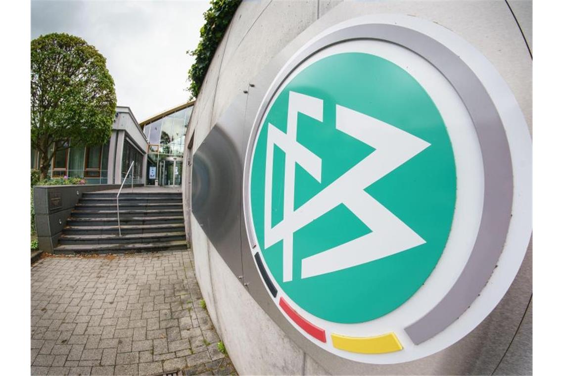 Die Zentrale des Deutschen Fußball-Bundes in Frankfurt/Main. Foto: Frank Rumpenhorst/dpa/Frank Rumenhorst/dpa