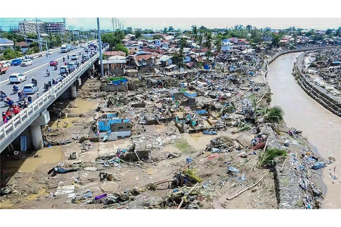 Die Zerstörungen auf den Philippinen sind gewaltig,