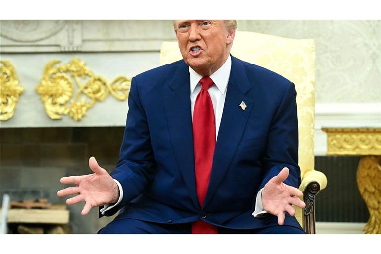 Die Zölle bleiben, sagt US-Präsident Trump.