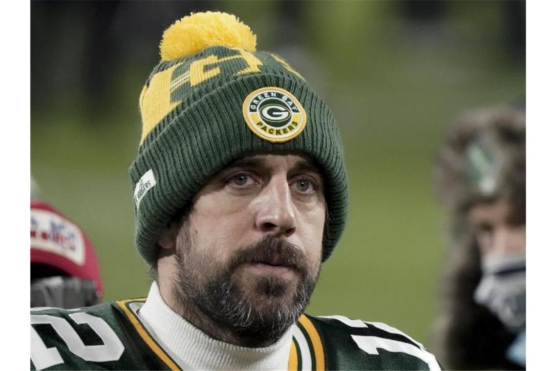 Super Bowl: NFL-Star Brady will Geschichte schreiben „Die Zukunft vieler Jungs ist unsicher, mich eingeschlossen“, sagt Aaron Rodgers. Foto: Morry Gash/AP/dpa
