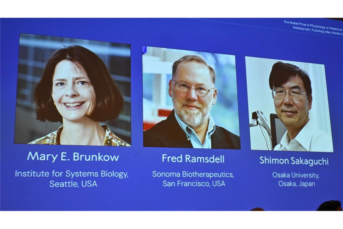 Drei Immunforscher aus den USA und Japan mit Medizin-Nobelpreis geehrt Diese drei Forschenden haben den Medizin-Nobekpreis bekommen.