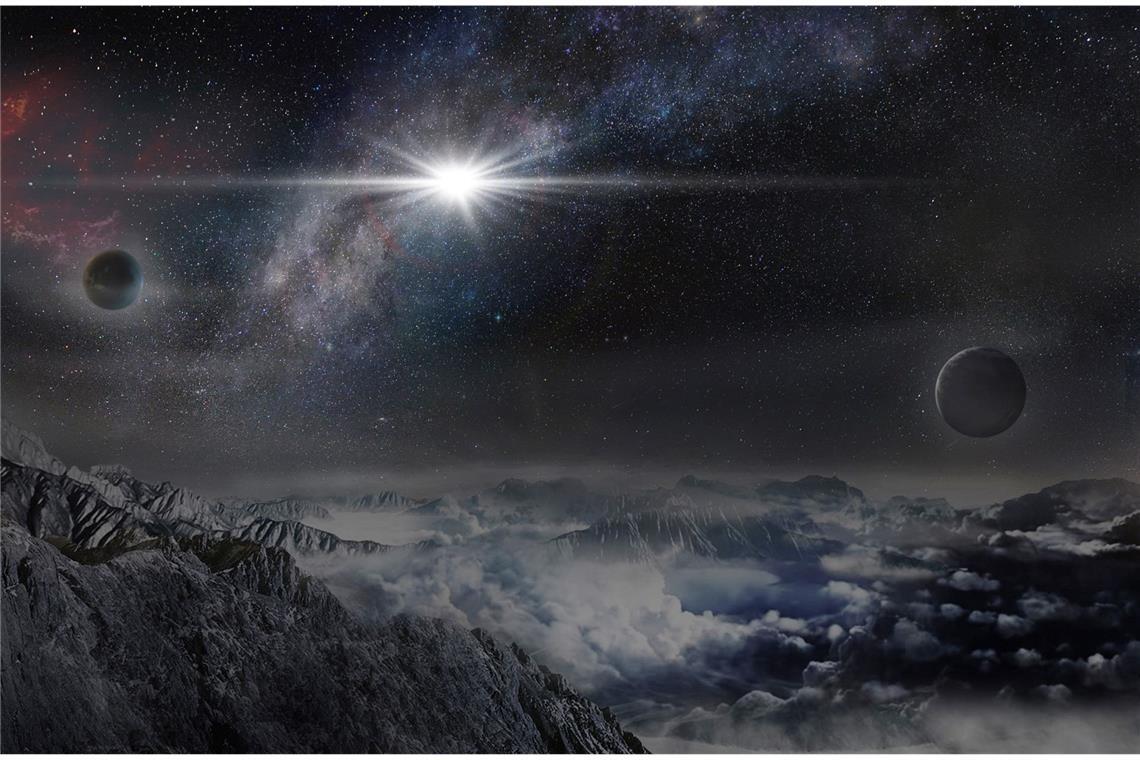 Woher kommt der Mensch? Eine Spurensuche im Kosmos Diese künstlerische Darstellung der Kavli Foundation von Januar 2016 zeigt die hell aufstrahlende Supernova ASASSN-15lh.