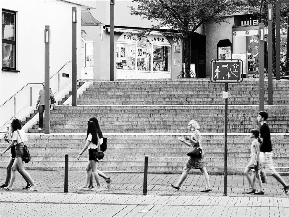 Diese Treppe verbindet die Uhlandstraße mit der Grabenstraße. Foto: A. Becher