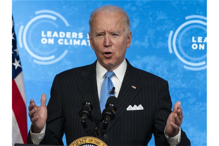 „Dieser Gipfel ist ein Anfang.“ Der von US-Präsident Biden ausgerichtete Klimagipfel gilt als wichtige Vorbereitung für die Weltklimakonferenz im November in Glasgow. Foto: Evan Vucci/AP/dpa