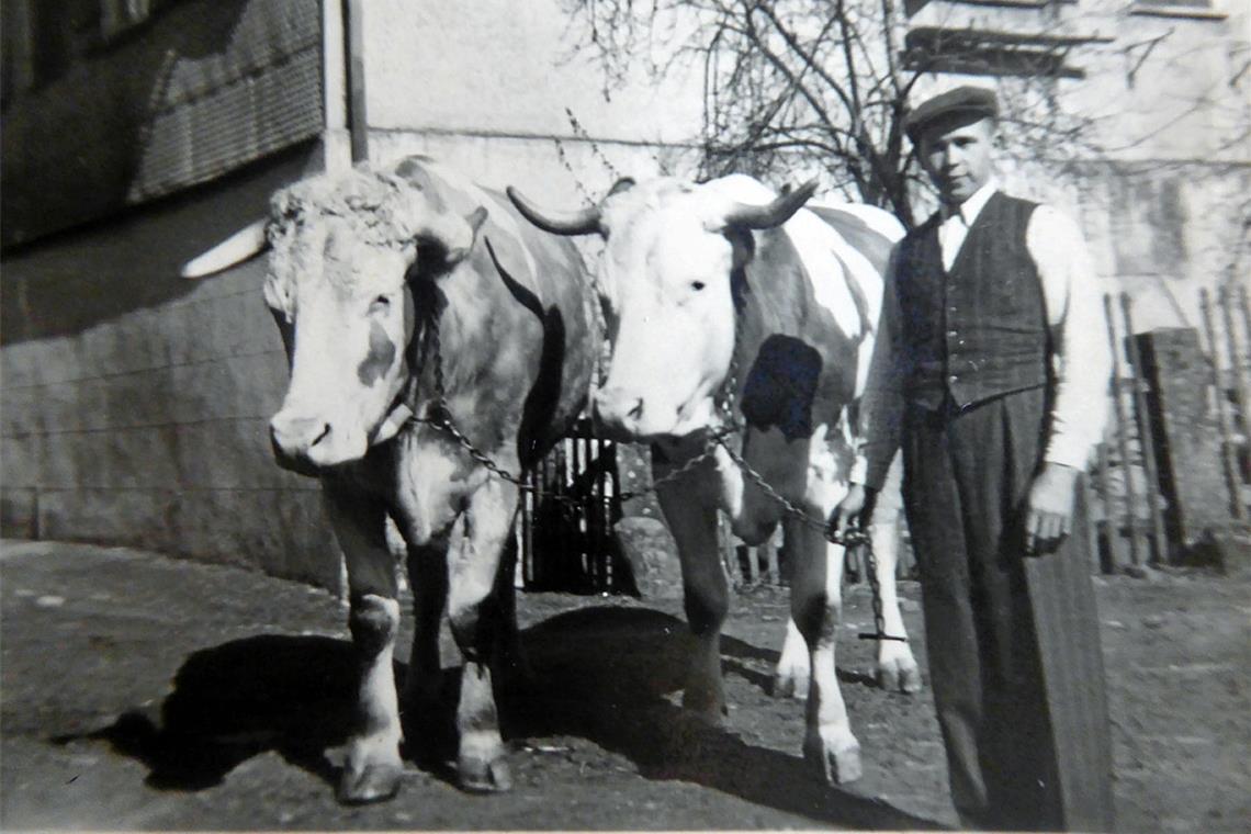 Dieses Foto fand sich in den Unterlagen der Familie Gacek in Nowy Targ. Es zeigt den Jungbauern Karl Weller vom Nachbarhof in Mannenweiler, mit dem Franciszek Gacek wohl ein gutes Verhältnis verband.