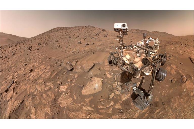 Dieses Selfie schoss ein Nasa-Roboter am 23. Juli 2024 auf dem Mars.