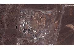 Dieses von Vantor zur Verfügung gestellte Satellitenbild zeigt die Schäden an der iranischen Urananreicherungsanlage in Natans (Archivfoto).