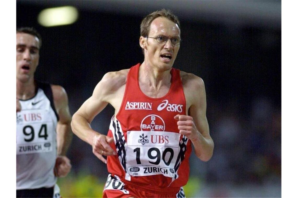 Dieter Baumann nimmt am 5000-Meter-Lauf teil. Foto: Steffen_Schmidt/epa Keystone/dpa/Archivbild