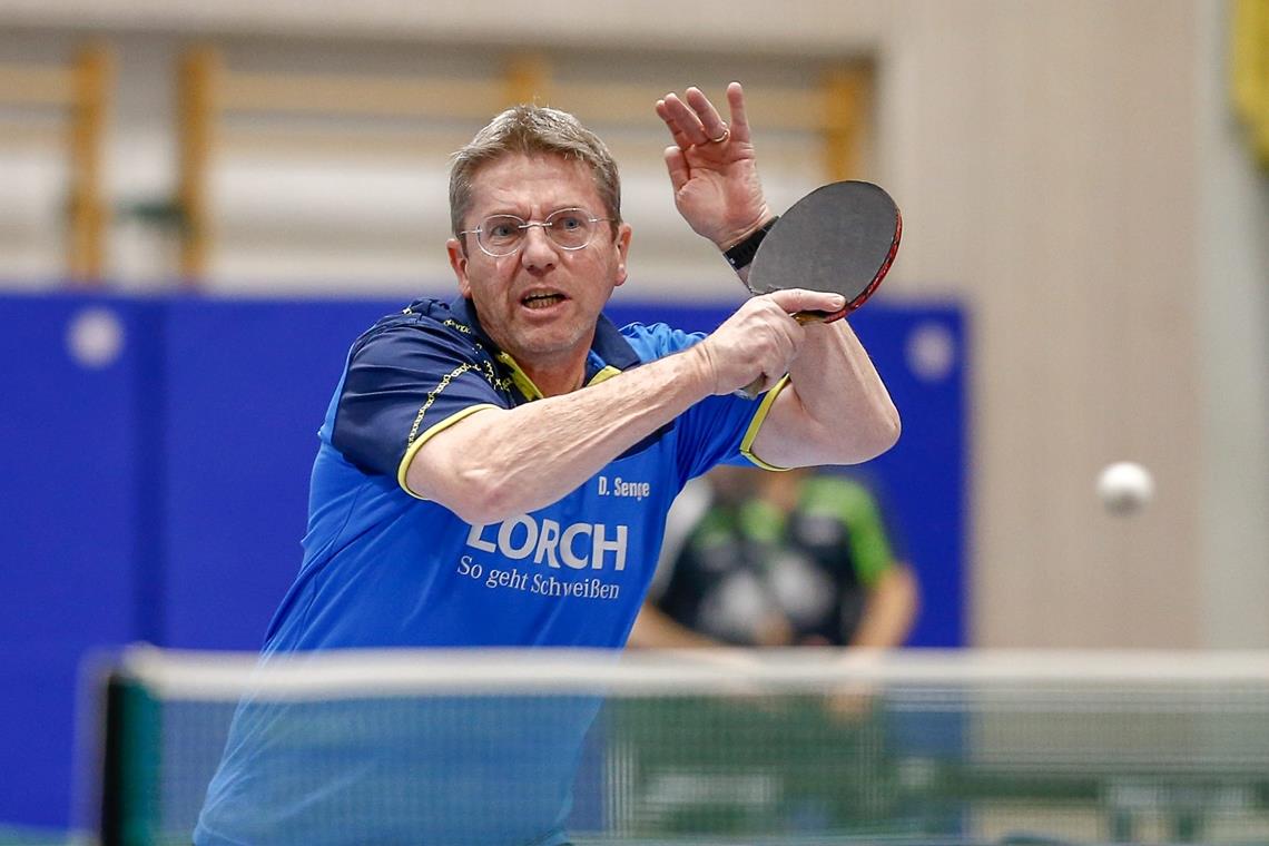 Dieter Senge vom TSV Oberbrüden II hat im Einzel eine starke Vorrunde gespielt. Foto: A. Becher