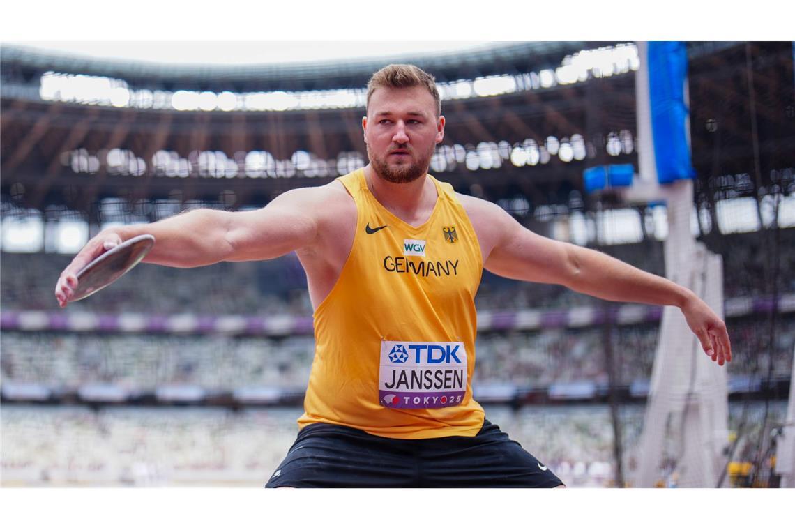 Diskuswerfer Henrik Janssen hat auf Wettbewerbe bei der Leichtathletik-WM in Tokio gewettet. (Archivbild)